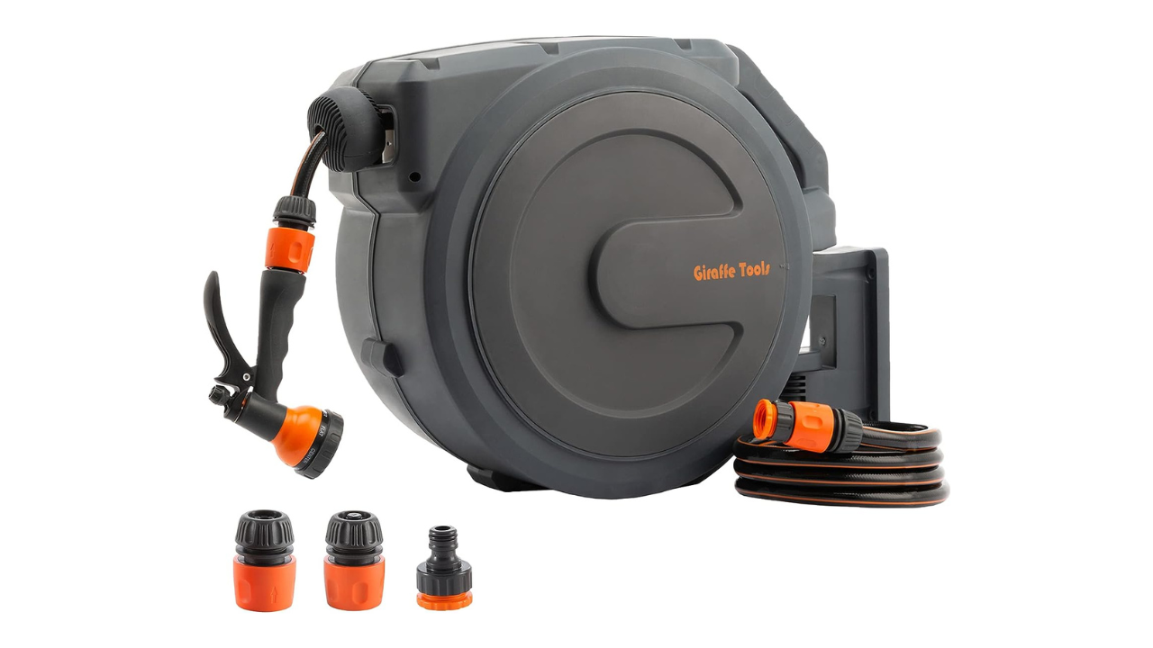 Giraffe Tools Retractable Hose Reel Wall Mounted